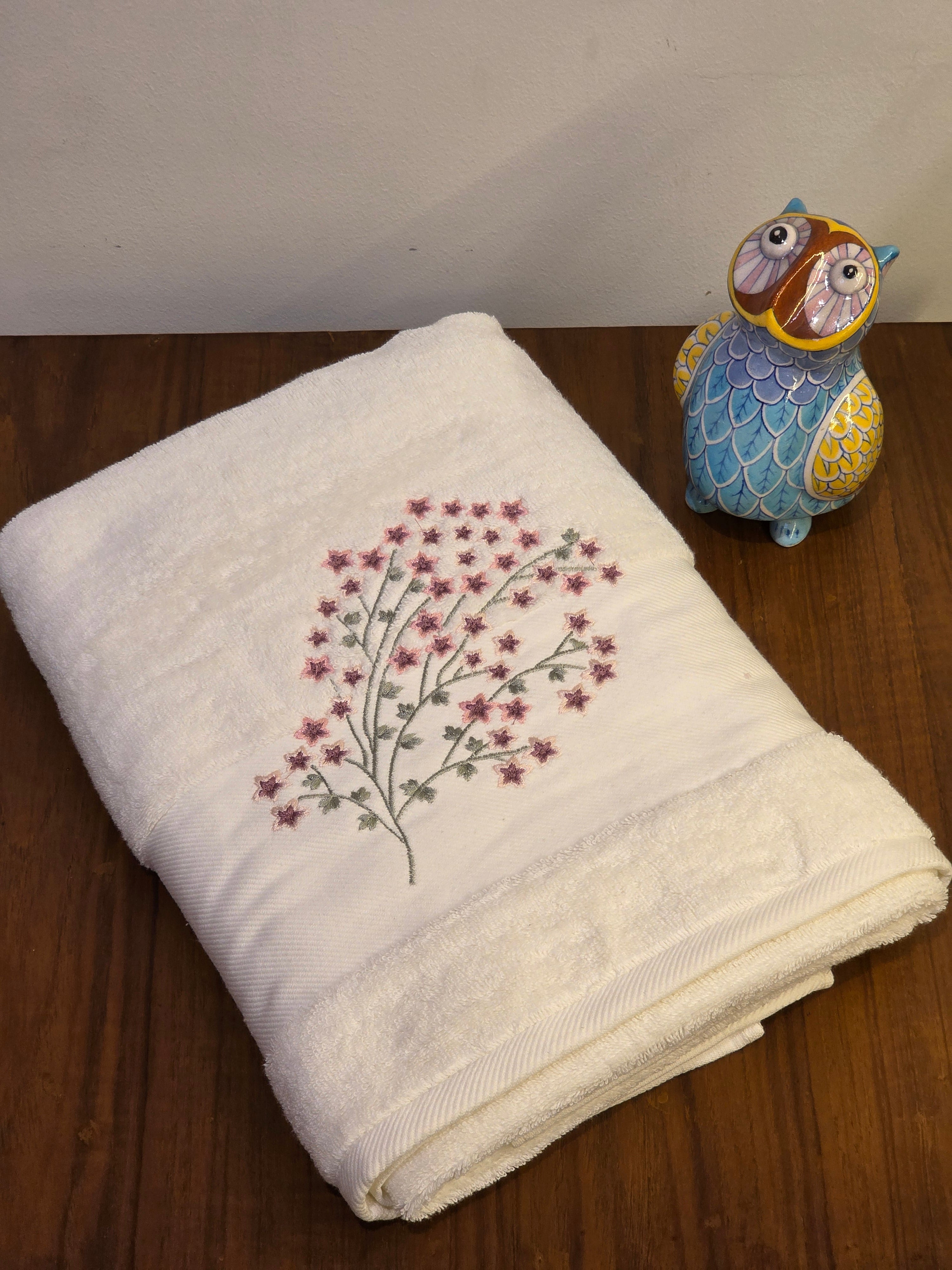Embroidered Bath Towel