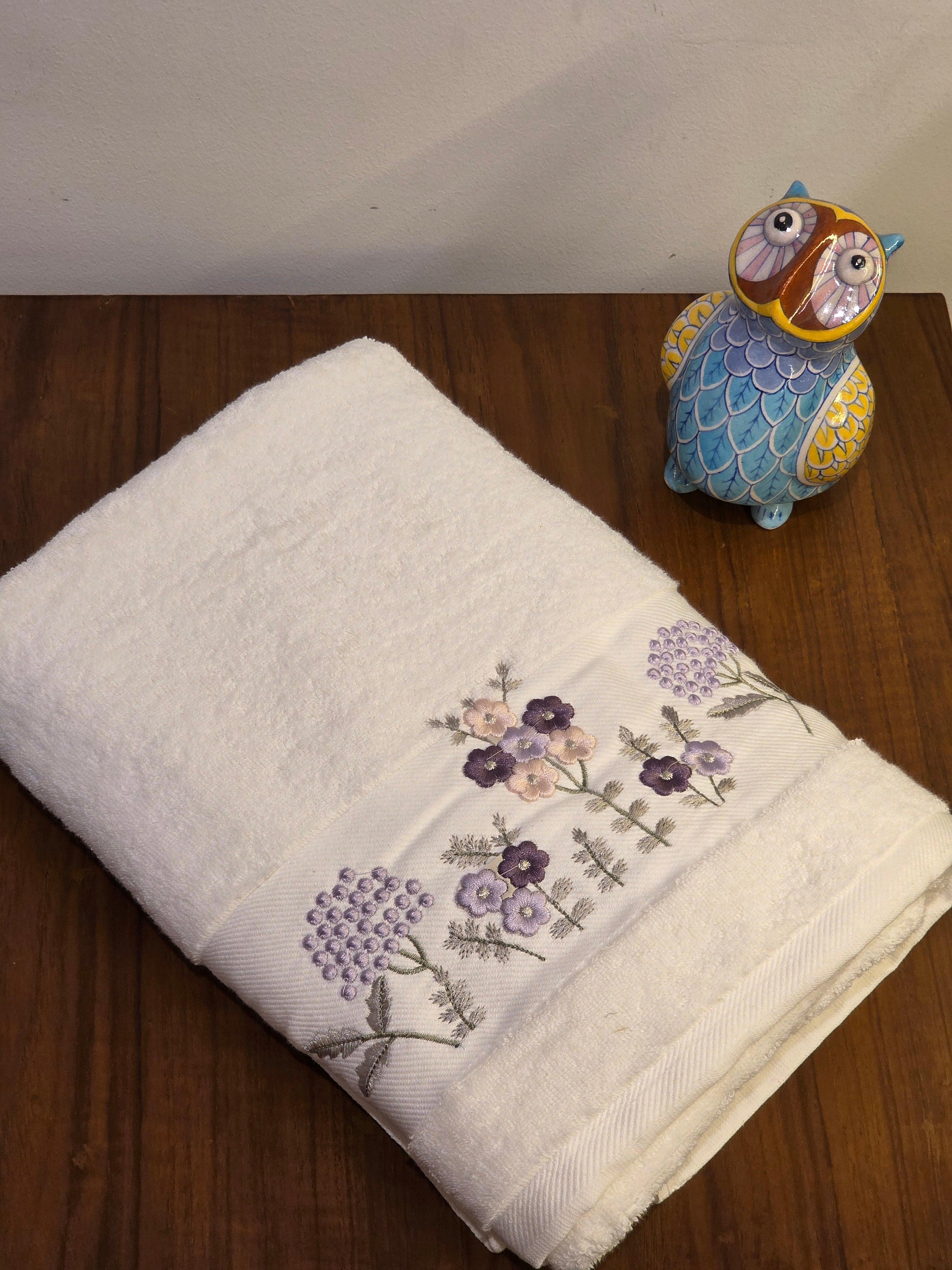 Embroidered Bath Towel