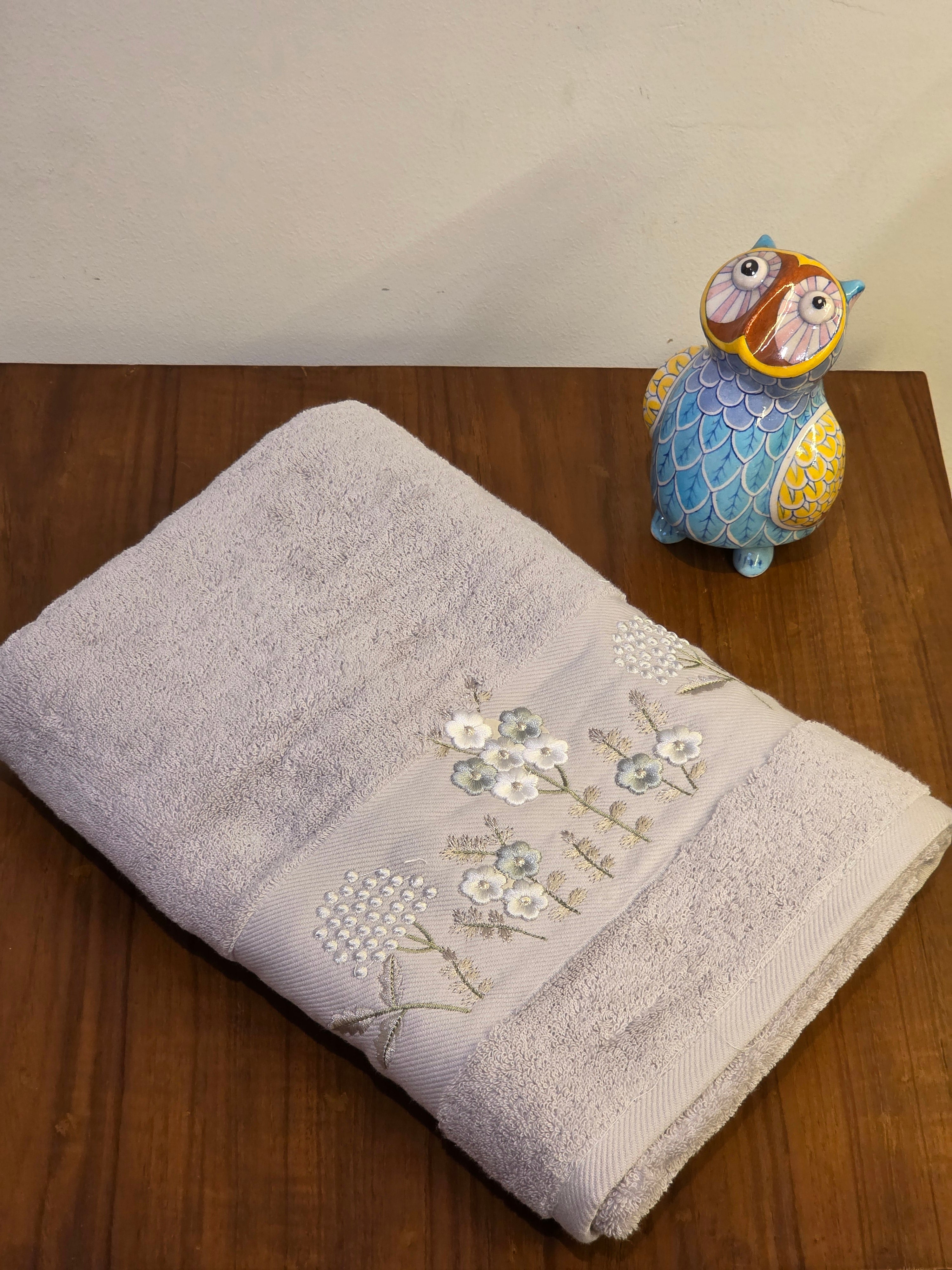 Embroidered Bath Towel