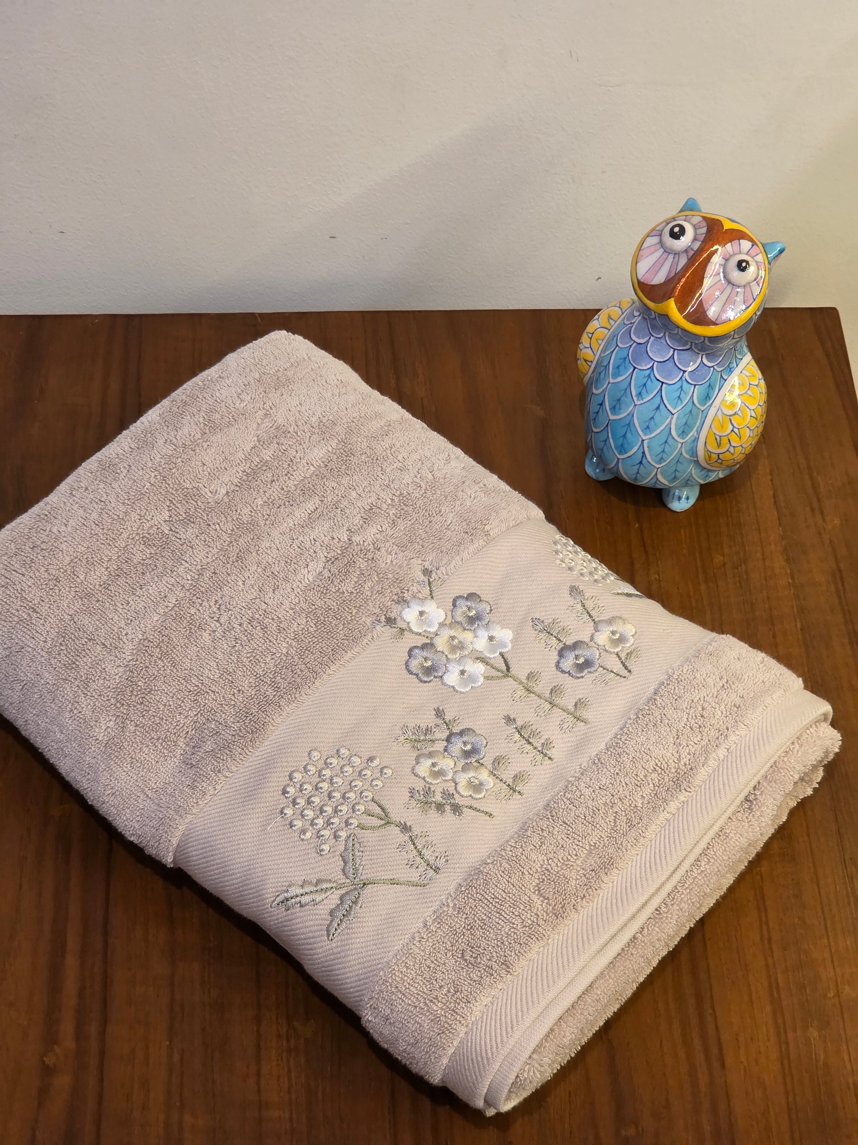 Embroidered Bath Towel