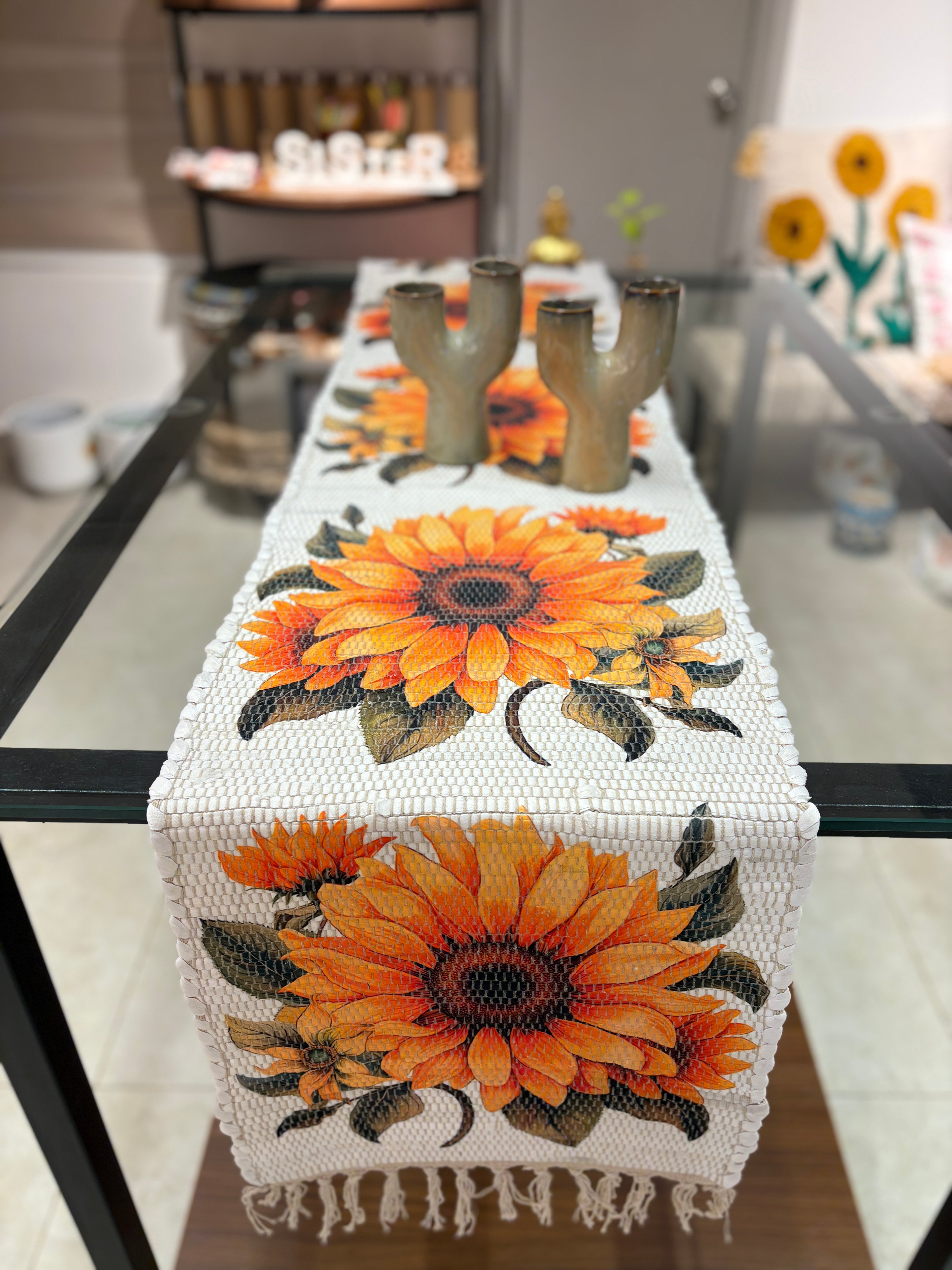 Self Print Jute Table Runner