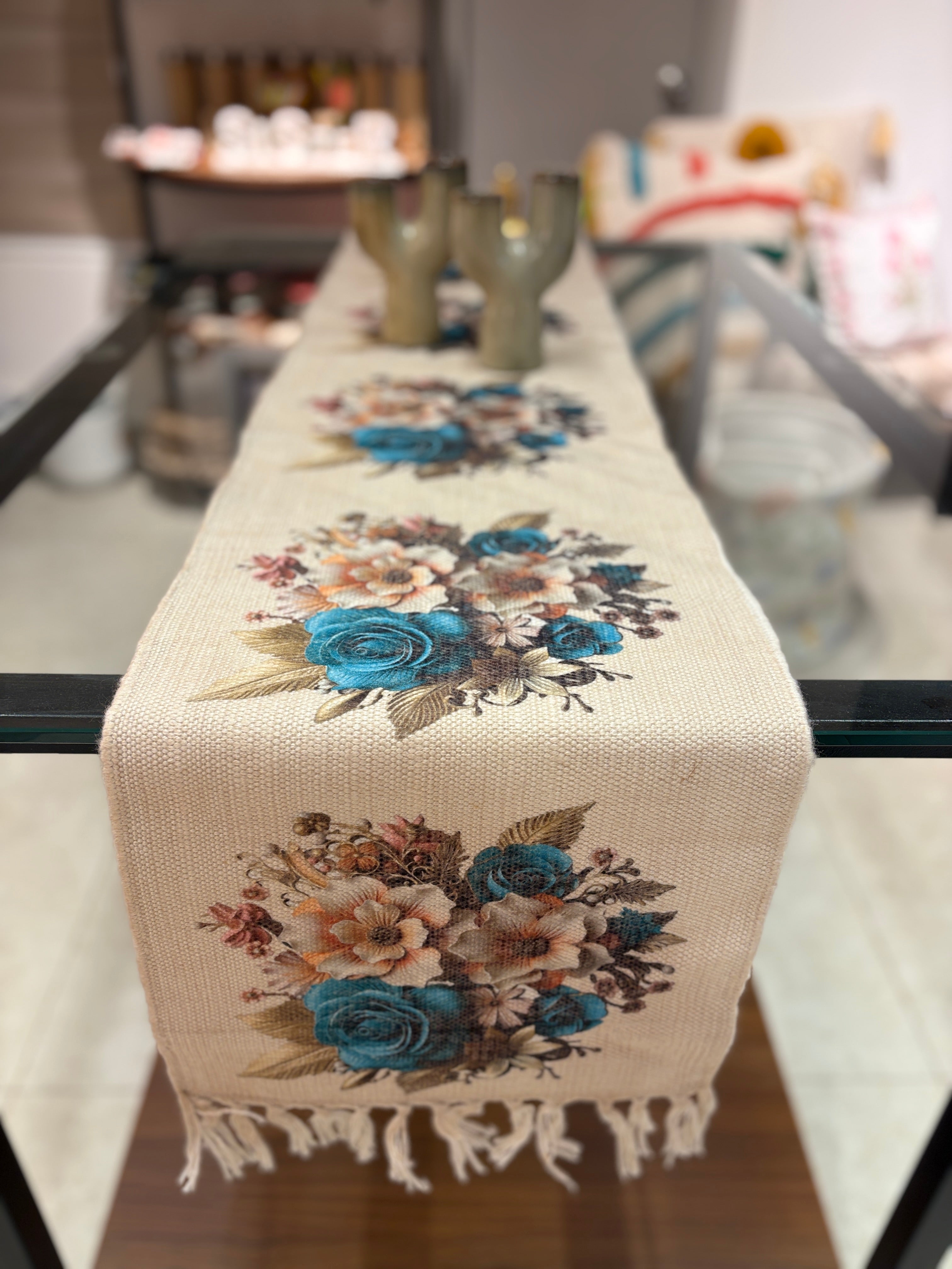 Self Print Jute Table Runner