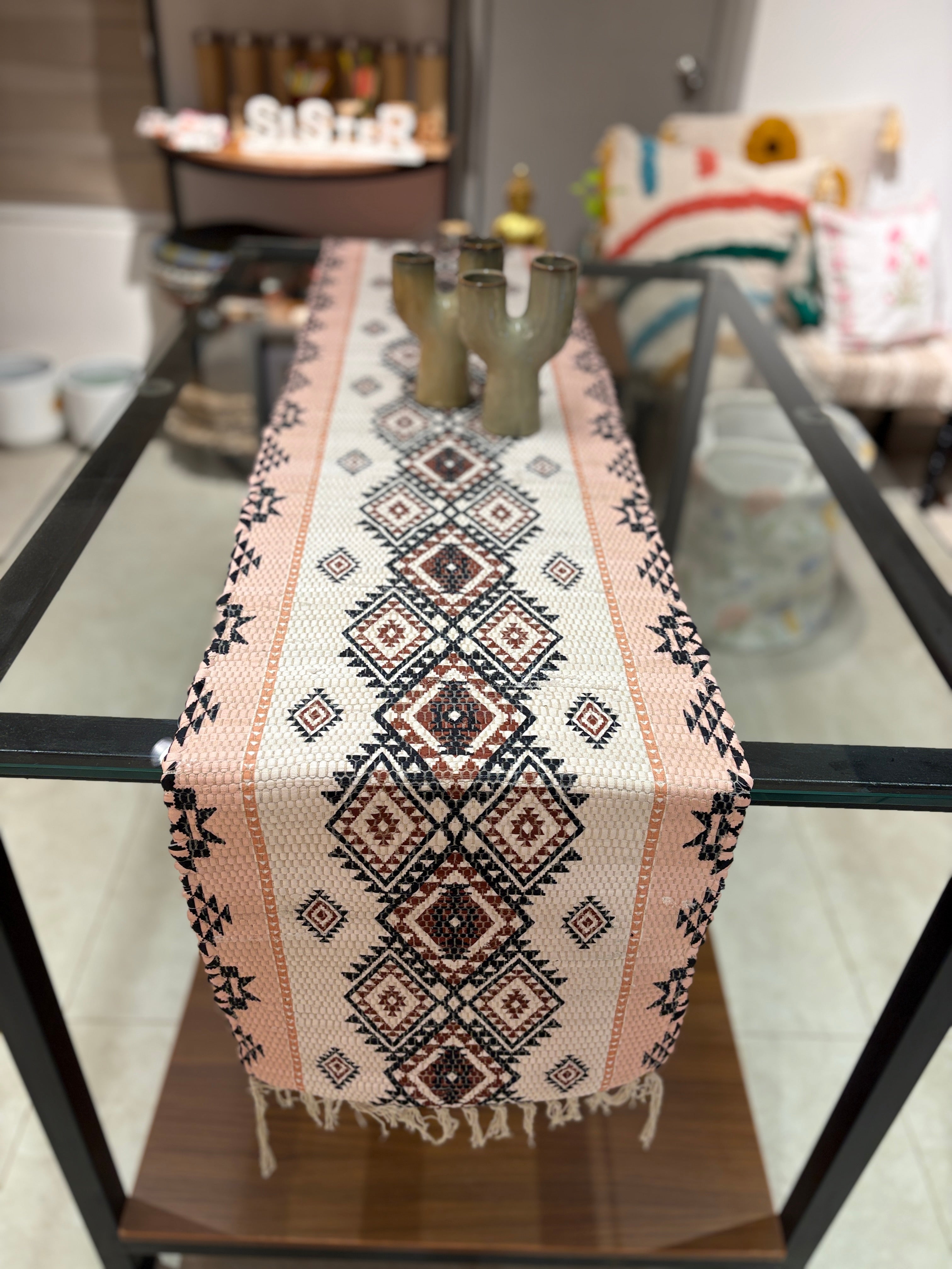Self Print Jute Table Runner