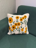 Embroidered Jute Cushion Cover – 16 x 16 inches