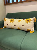 Embroidered Jute Lumbar Cushion Cover – 14 x 36 inches
