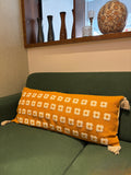 Embroidered Jute Lumbar Cushion Cover – 14 x 36 inches