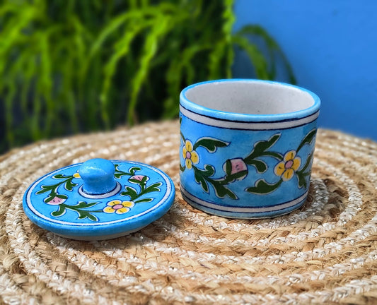 BLUE POTTERY JAR