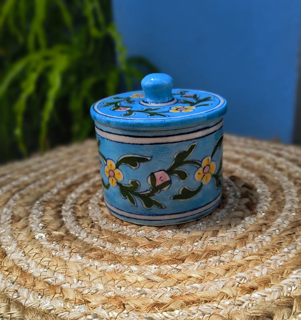 BLUE POTTERY JAR
