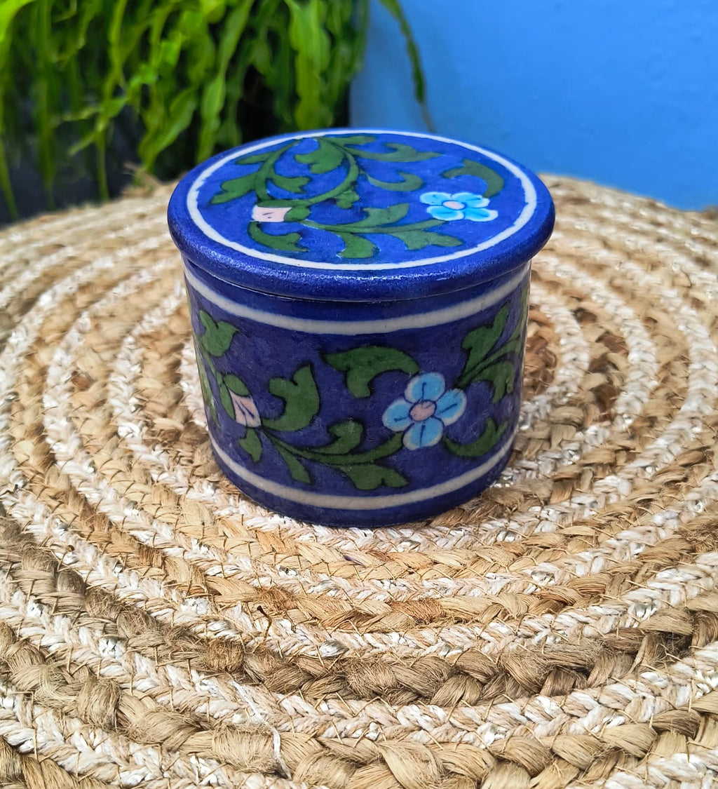 BLUE POTTERY JAR