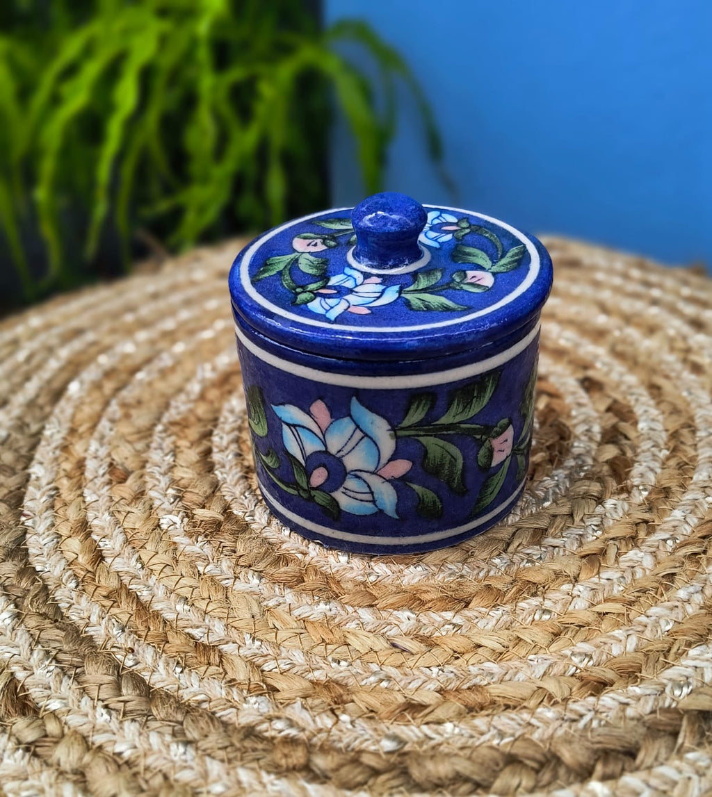 BLUE POTTERY JAR
