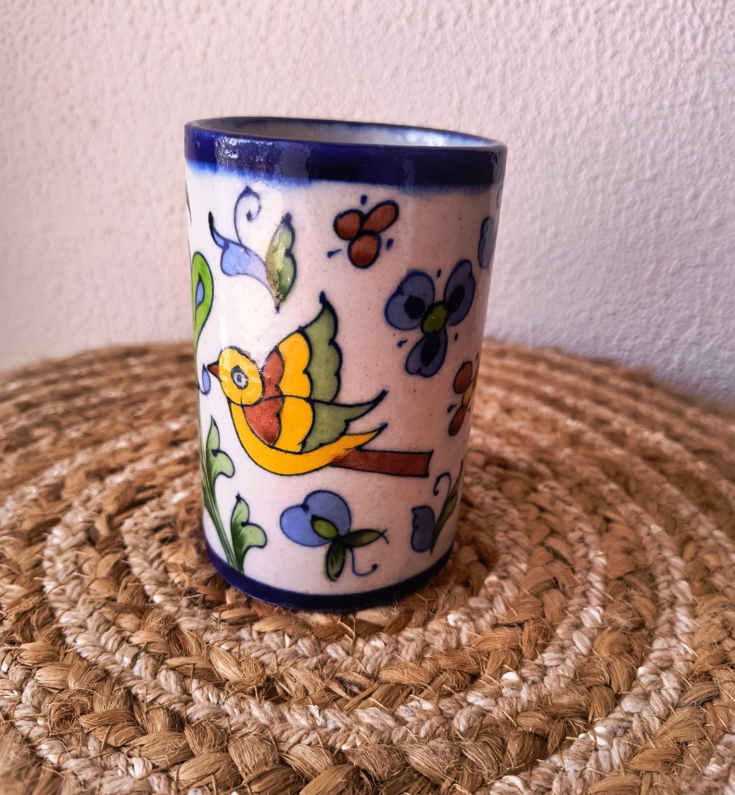 BLUE POTTERY PEN STAND