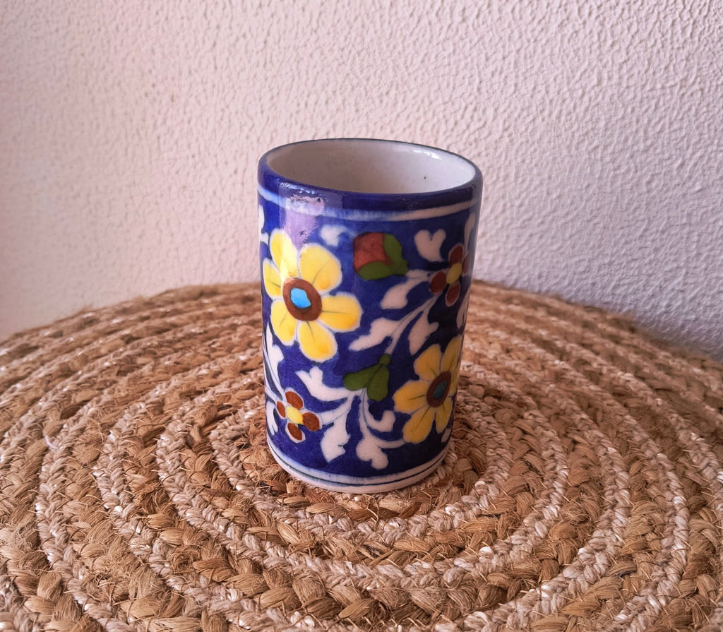 BLUE POTTERY PEN HOLDER