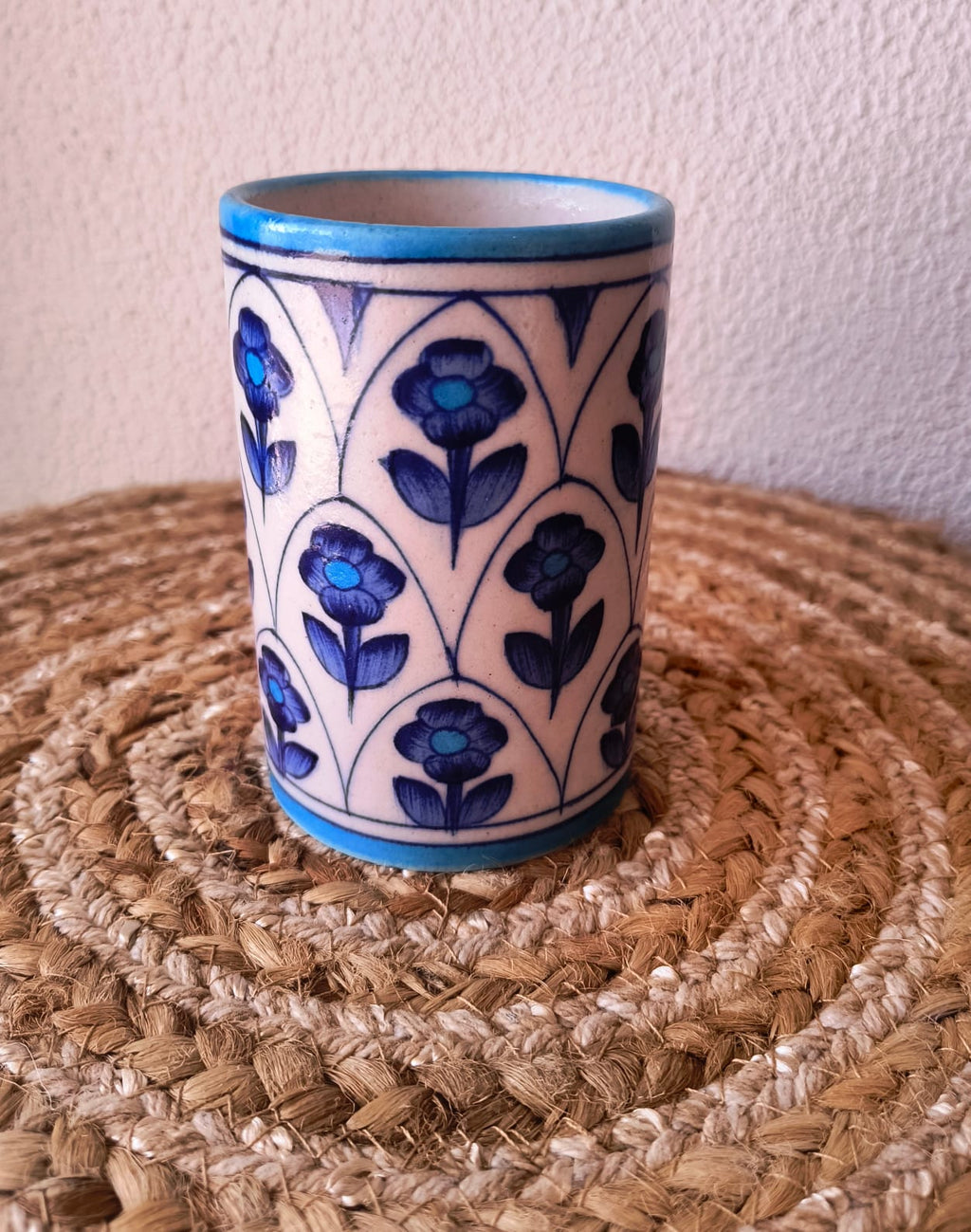 BLUE POTTERY PEN HOLDER