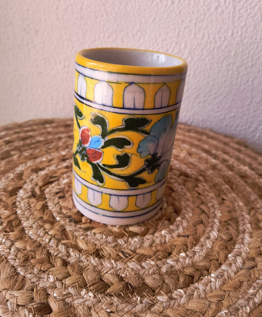 BLUE POTTERY PEN HOLDER