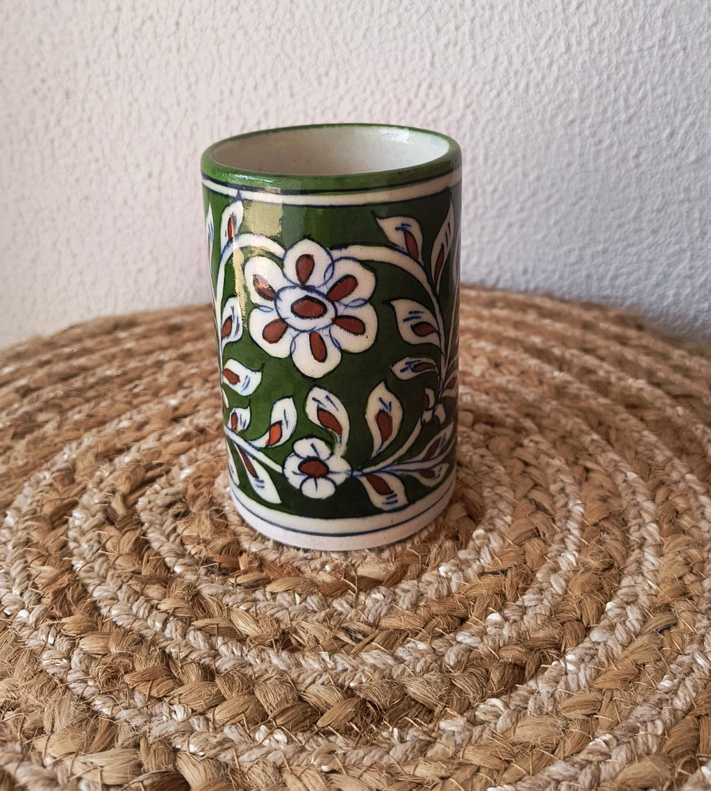 BLUE POTTERY PEN HOLDER