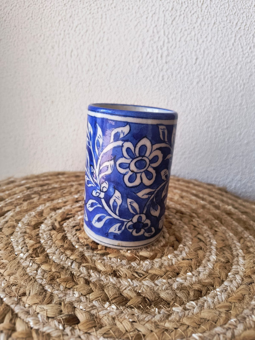 BLUE POTTERY PEN HOLDER