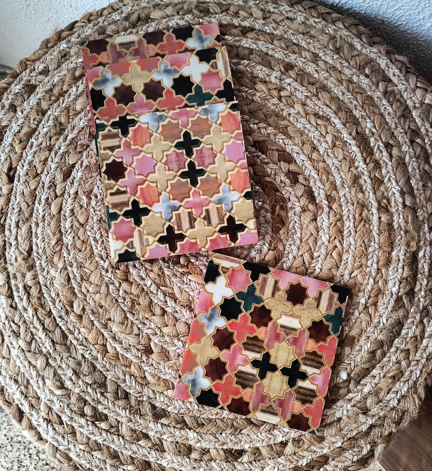 WOODEN TEA COASTER SET