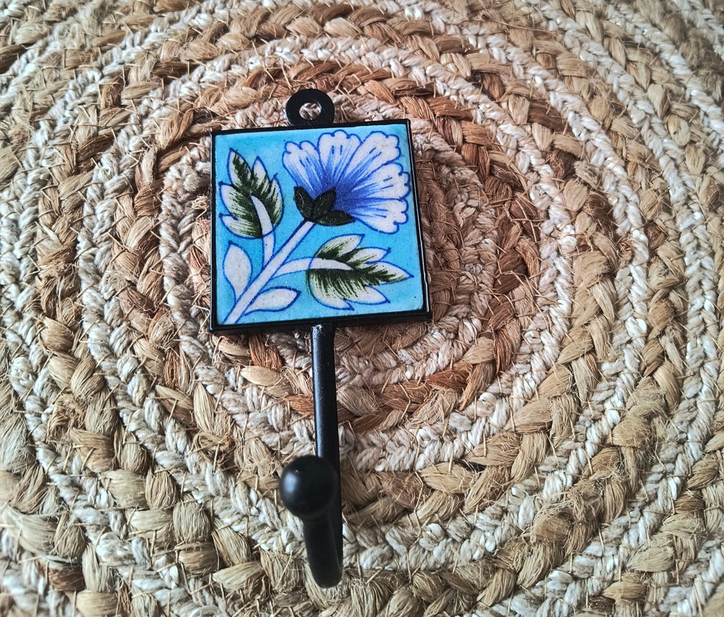 BLU POTTERY WALL HOOK SMALL