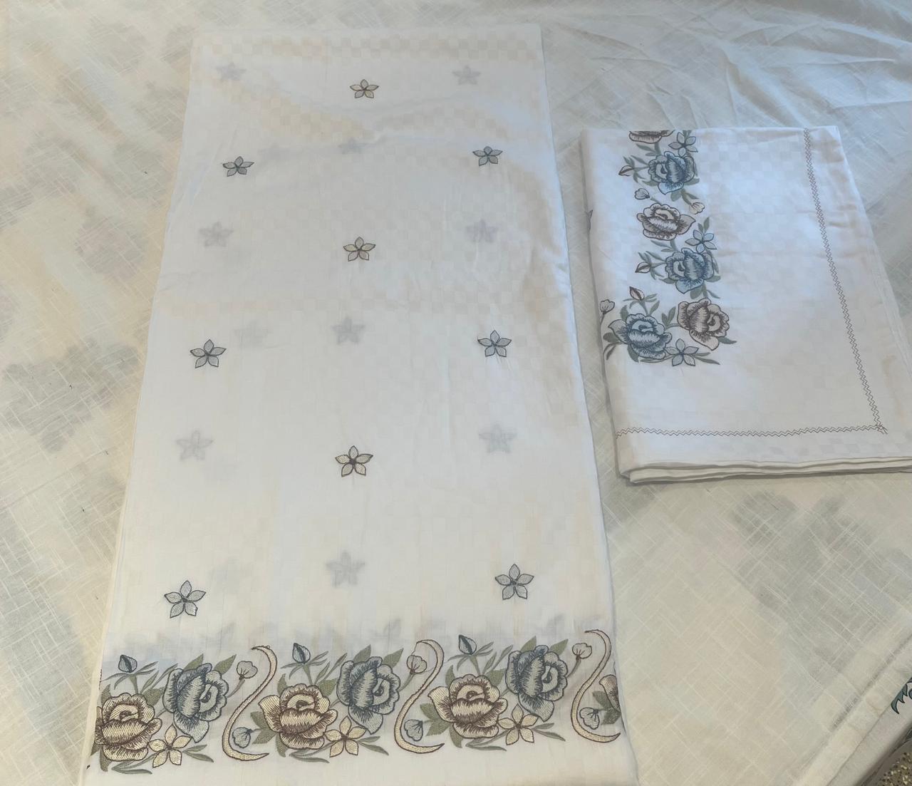 KING SIZE EMBROIDERY BEDSHEET