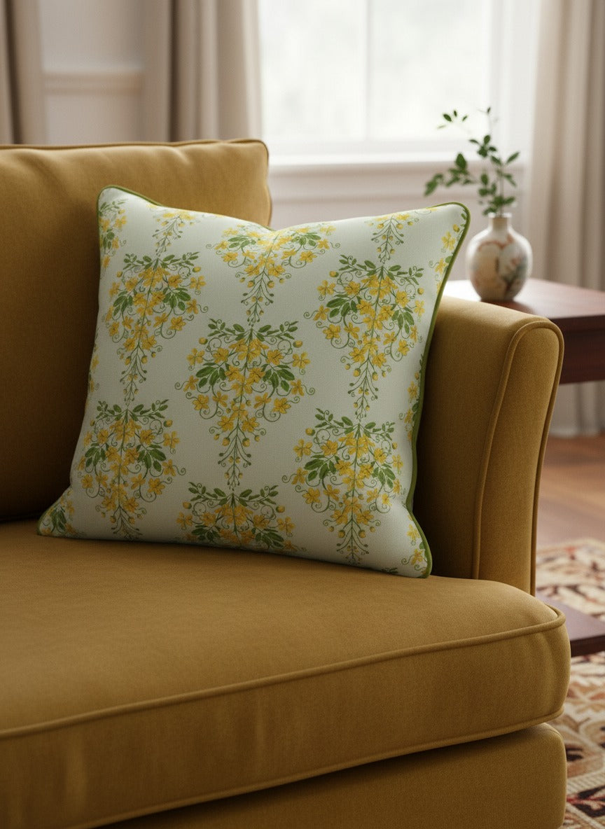 Vishu Special Kanikonna Cushion Cover