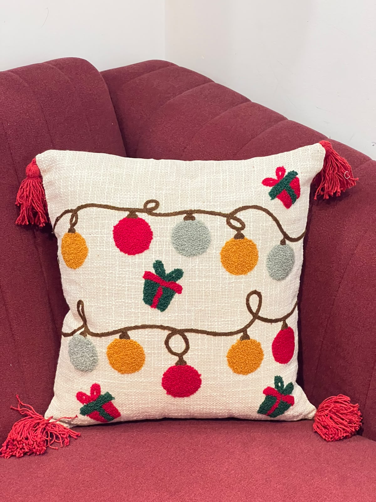 XMAS THEME CUSHION COVER 16*16
