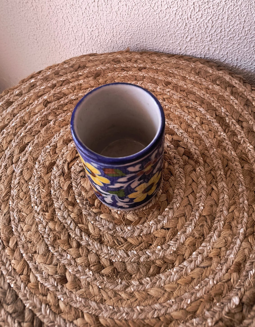 BLUE POTTERY PEN HOLDER