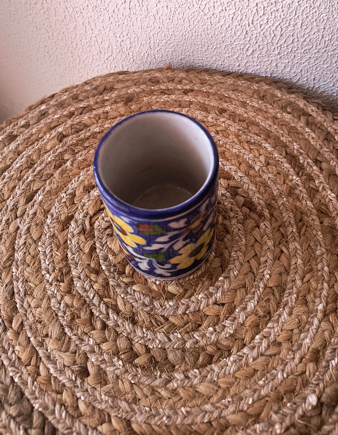 BLUE POTTERY PEN HOLDER