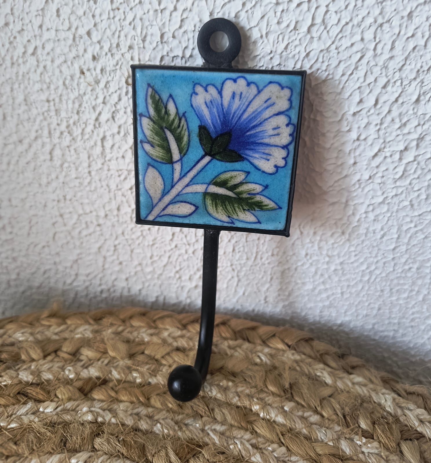 BLU POTTERY WALL HOOK SMALL