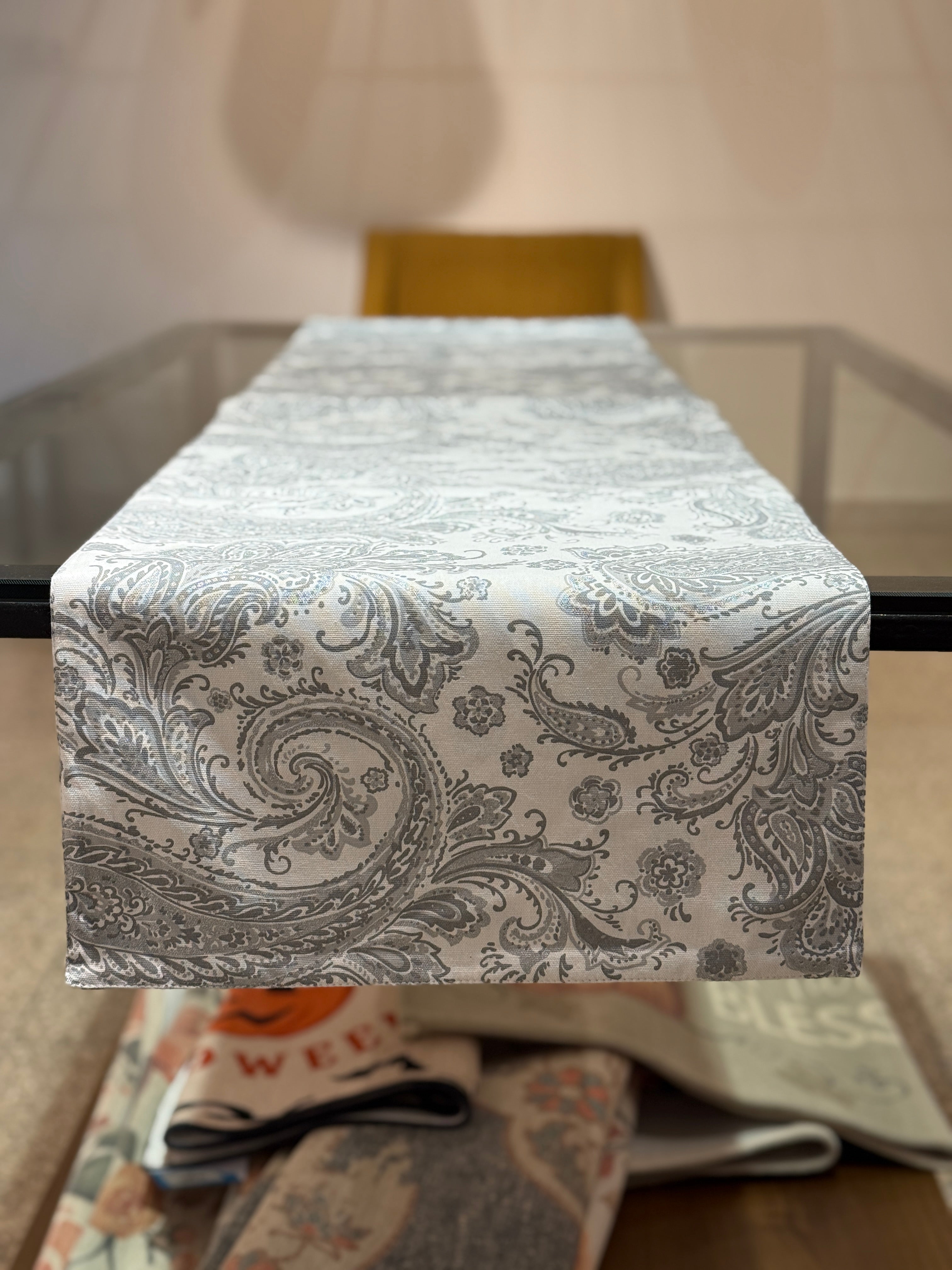 Table Runner with Paisley Designs