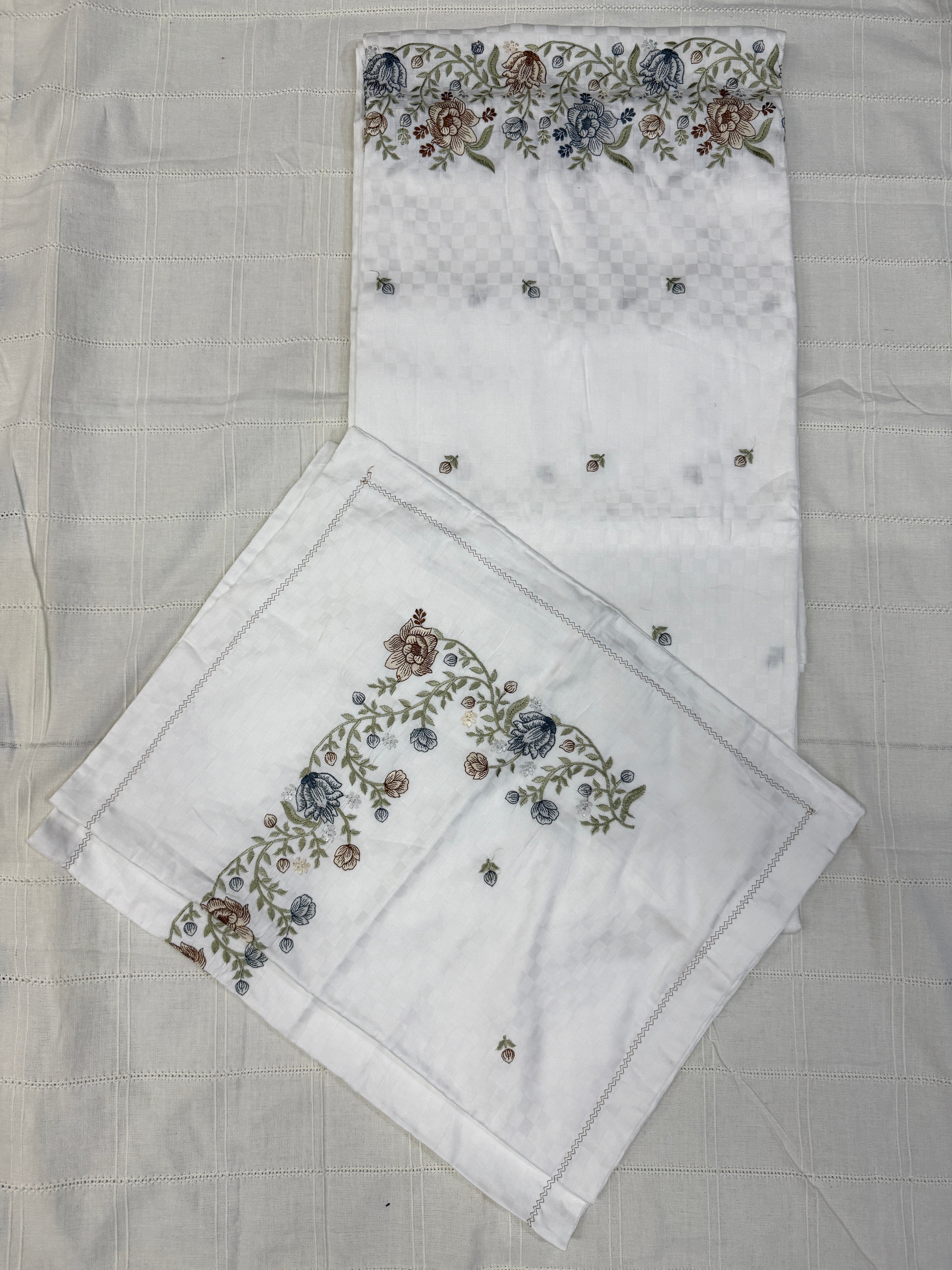 Embroidered Premium Cotton Bedsheet – King Size