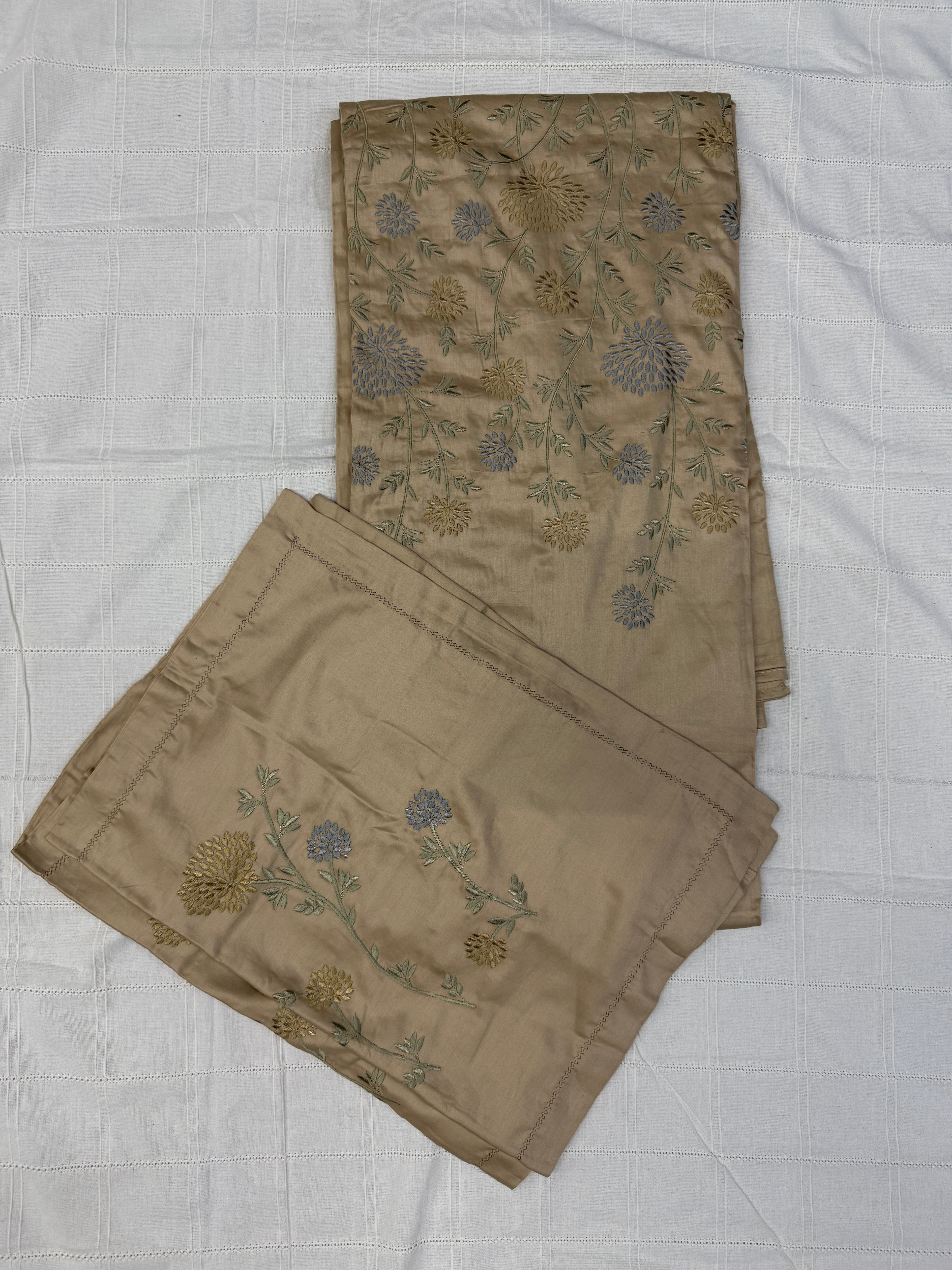 Embroidered Premium Cotton Bedsheet – King Size