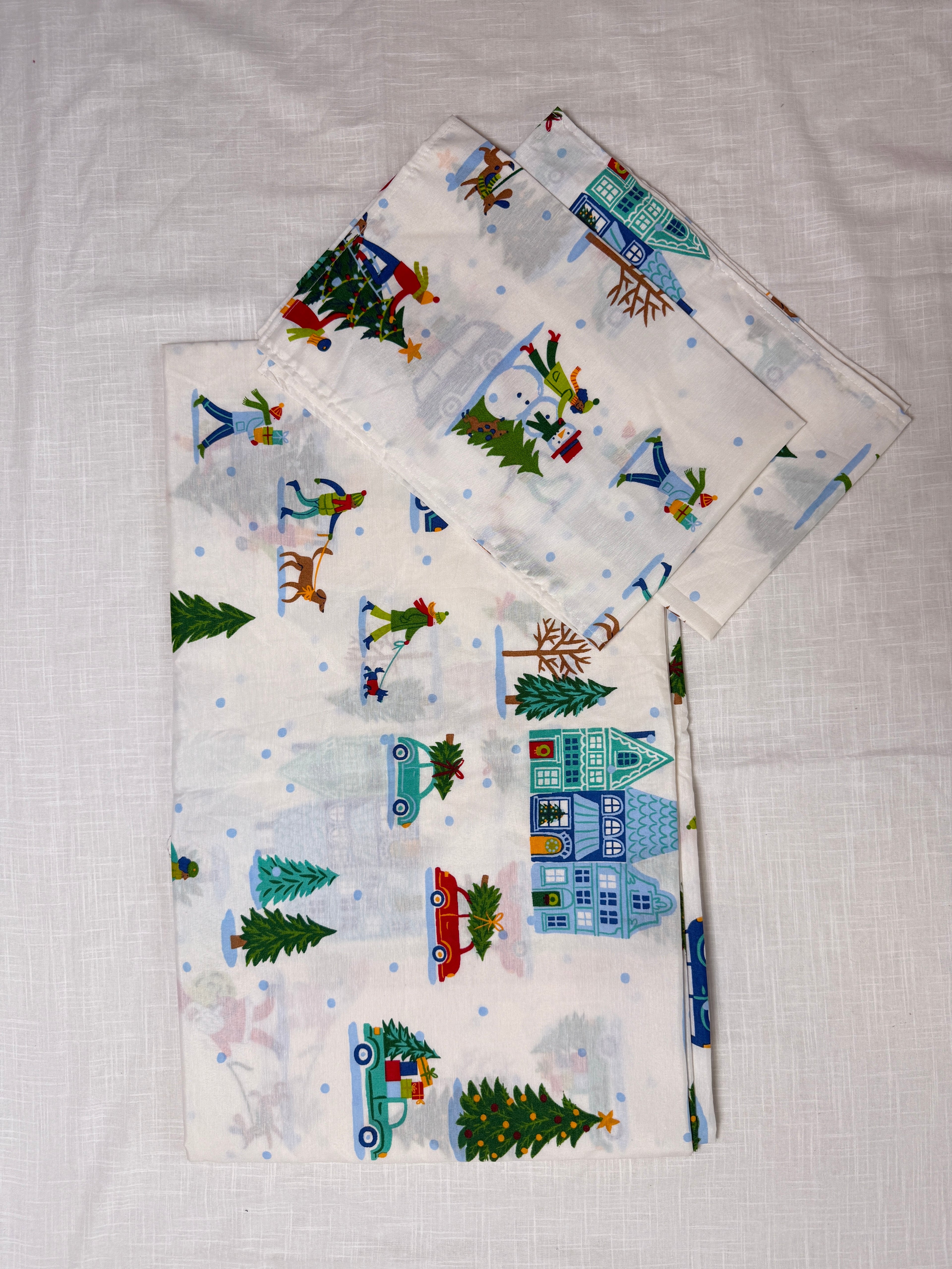 Xmas Theme Single Bedsheet